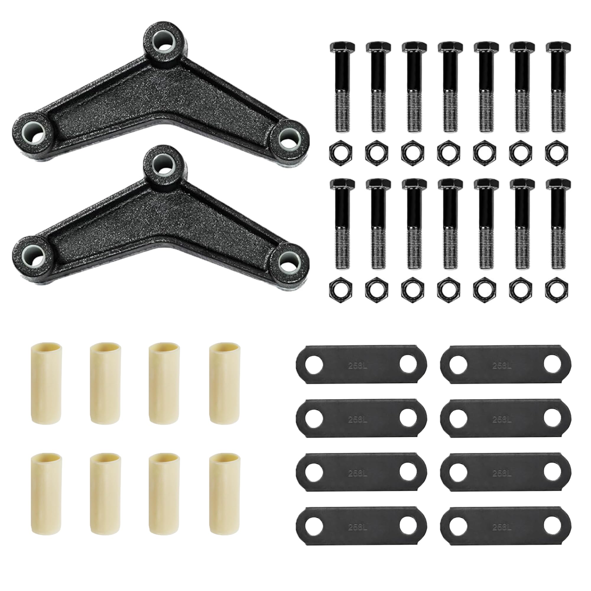 HLMOptimo Tandem Trailer Axle Shackle Kit for Double Eye Springs Suspension Kit for 2,000-7,000-lb. Double-Eye Tandem Axles