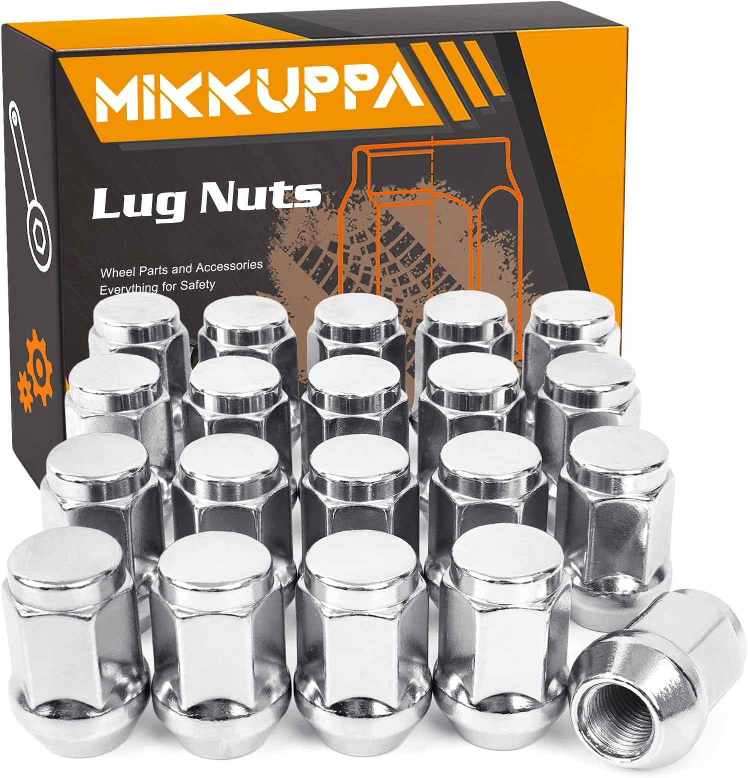 White Knight 1704S20AM Chrome 1/2"20 Bulge Acorn Lug Nut