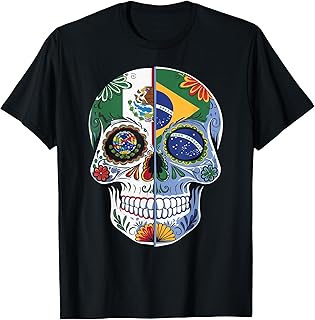 Half Brazilian Half Mexican Mexico Flag Brazil T-Shirt