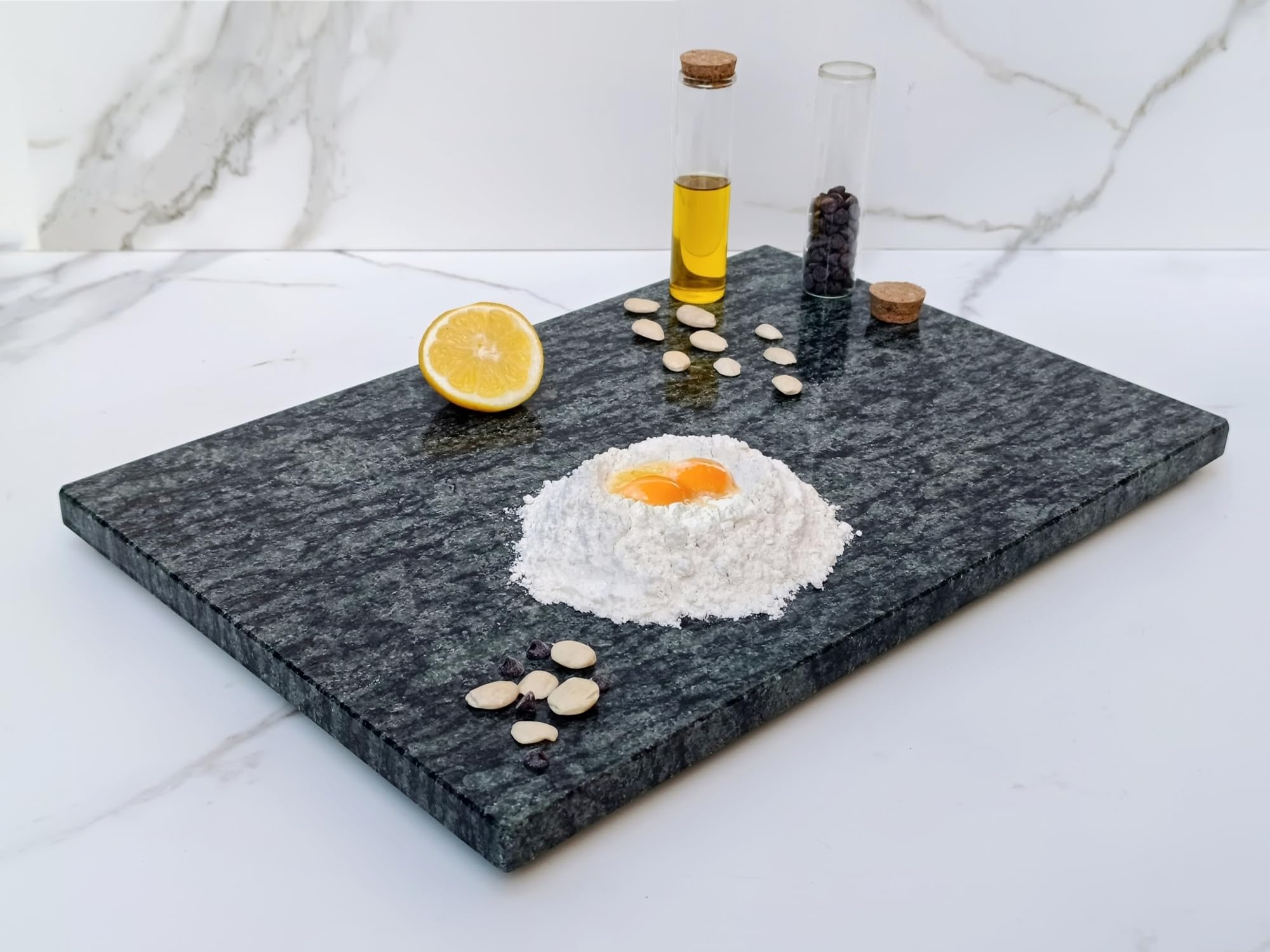 LOANE - Planche à découper pour cuisine - Planche à découper pour pâtisserie, planche à découper cuisine, planche à pétrir, protecteur de plan de travail (Van gogh vert)