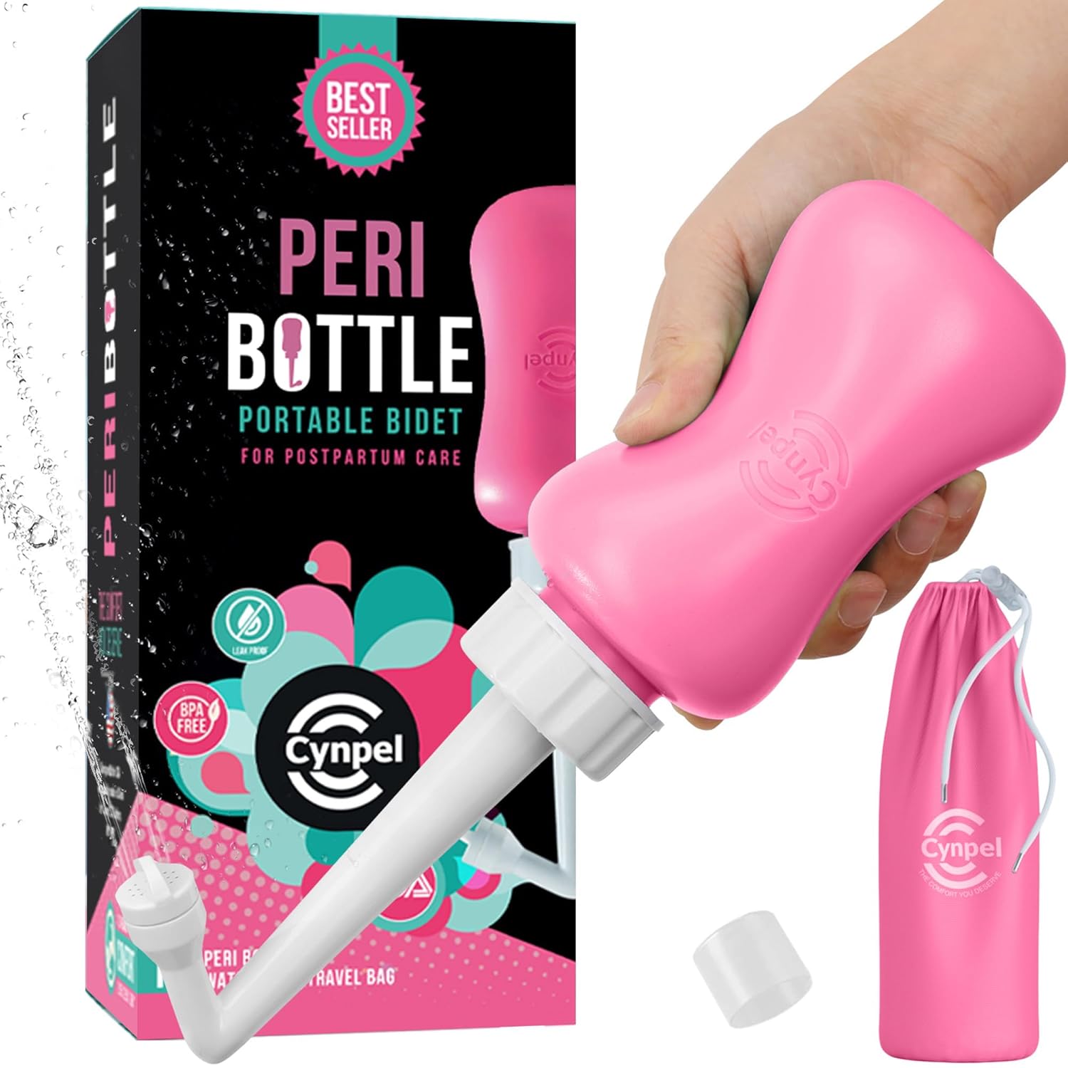 Peri Bottle - Postpartum and Perineal Care - Portable Travel Bidet Sprayer for Women or Men - Handheld