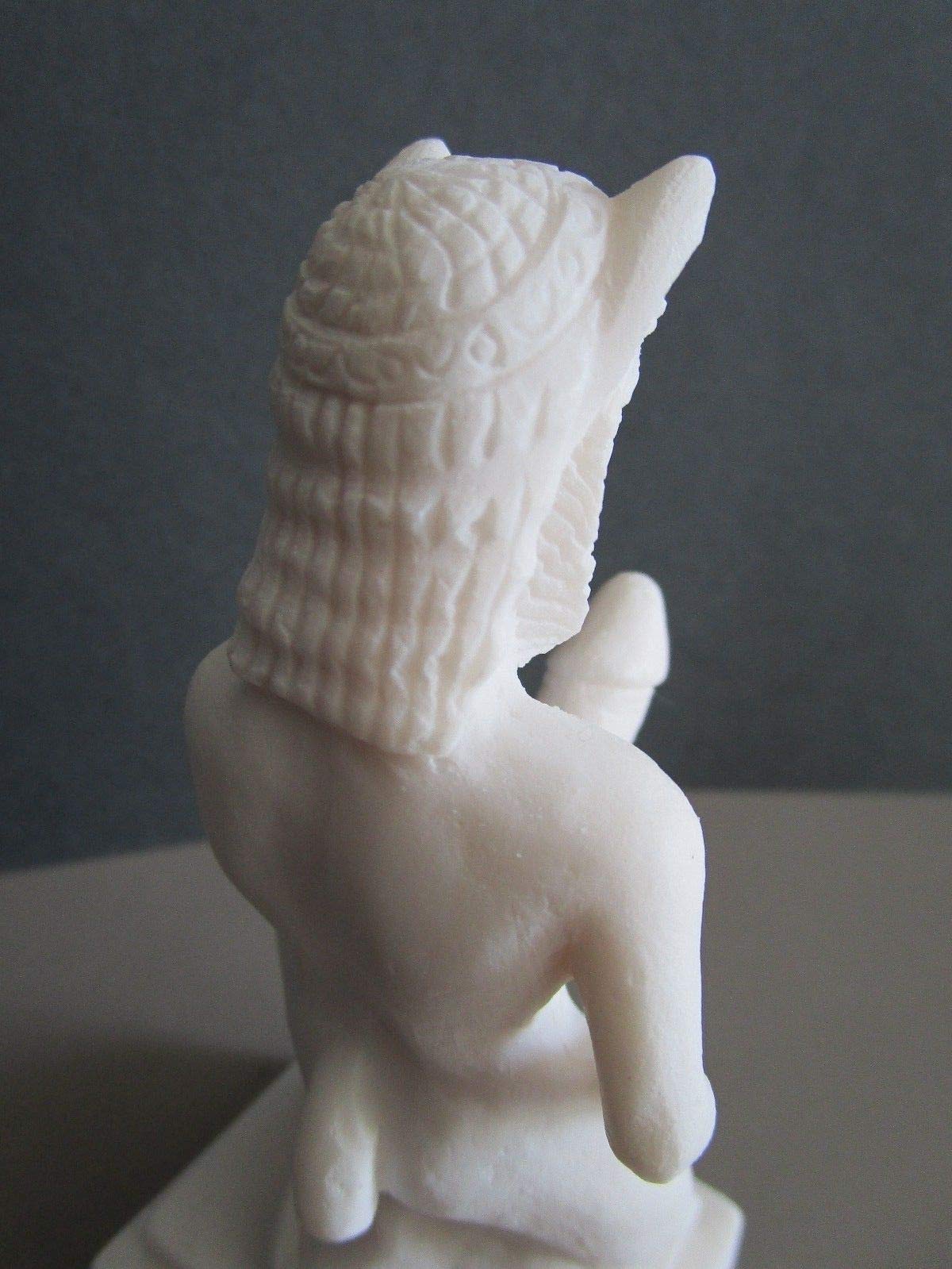 BeautifulGreekStatues Satyr grecka mitologia rzymska statuetka ręcznie robiona alabaster nagi mężczyzna figurka 14 cm