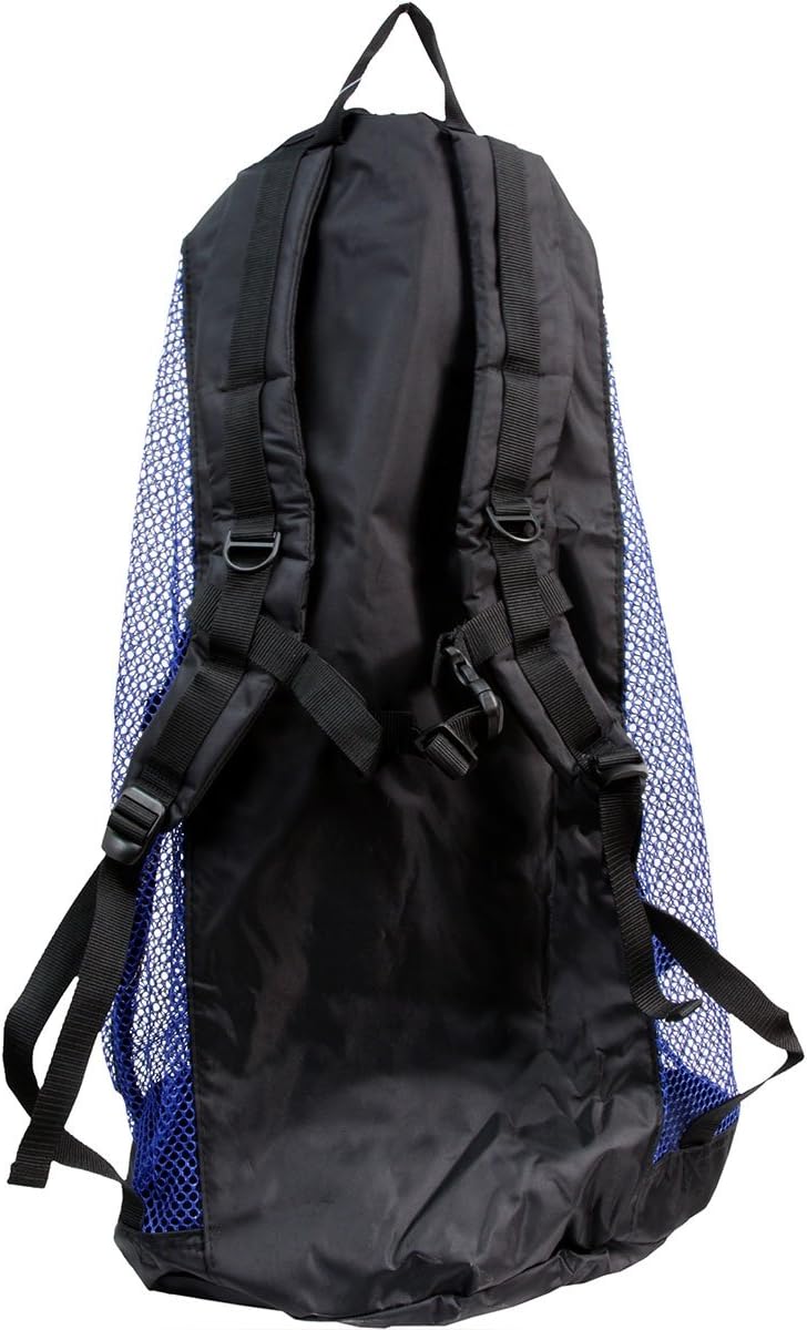 Armor Heavy Duty Nylon Mesh Backpack (Blue) Perfect for Diving or any beach/boating trip