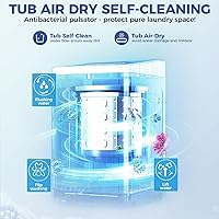 Vista 7 de Nictemaw Portable Washing Machine, 20Lbs Capacity Full-Automatic Portable Washer Machine, 2.8Cu.ft Compact Laundry Machine with Drain Pump, 10