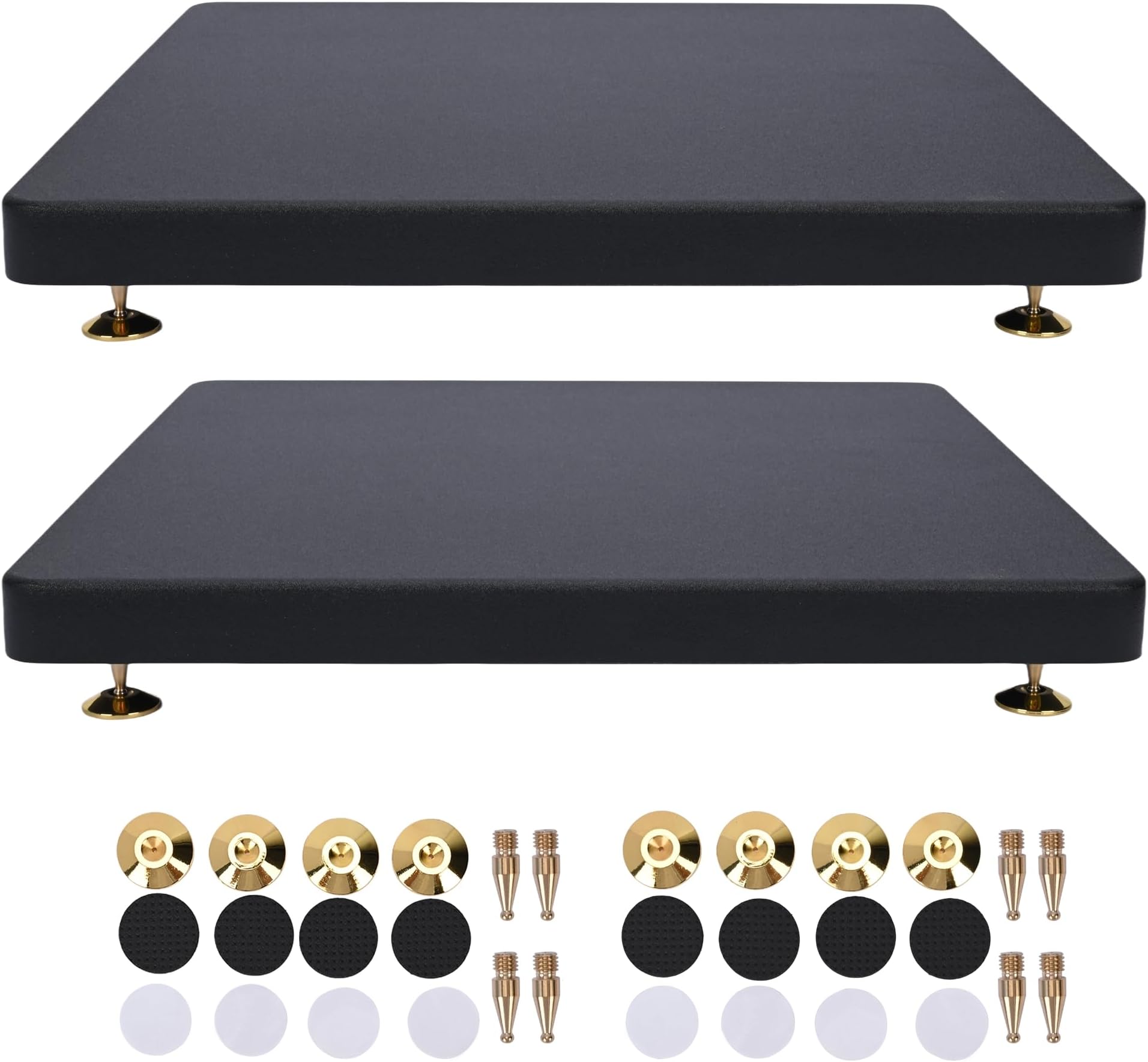 Subwoofer Isolation Stand 14x14in Subwoofer Base Stand Speaker Isolation Feet Platform Speaker Riser Stabilizer Base with Fixed Copper Nail for Studio Monitor, Subwoofer, Loudspeakers