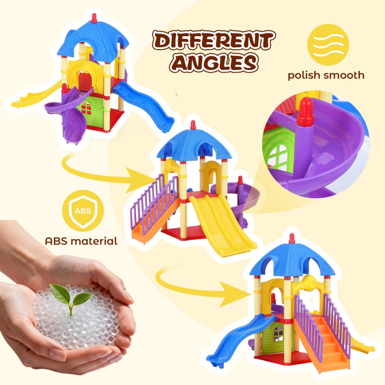 Toyvian Dollhouse Playground Slide Small Playground Models Miniature Outdoor Playset Decor Present for Miniature Enthusiasts Safe Material Design image 3