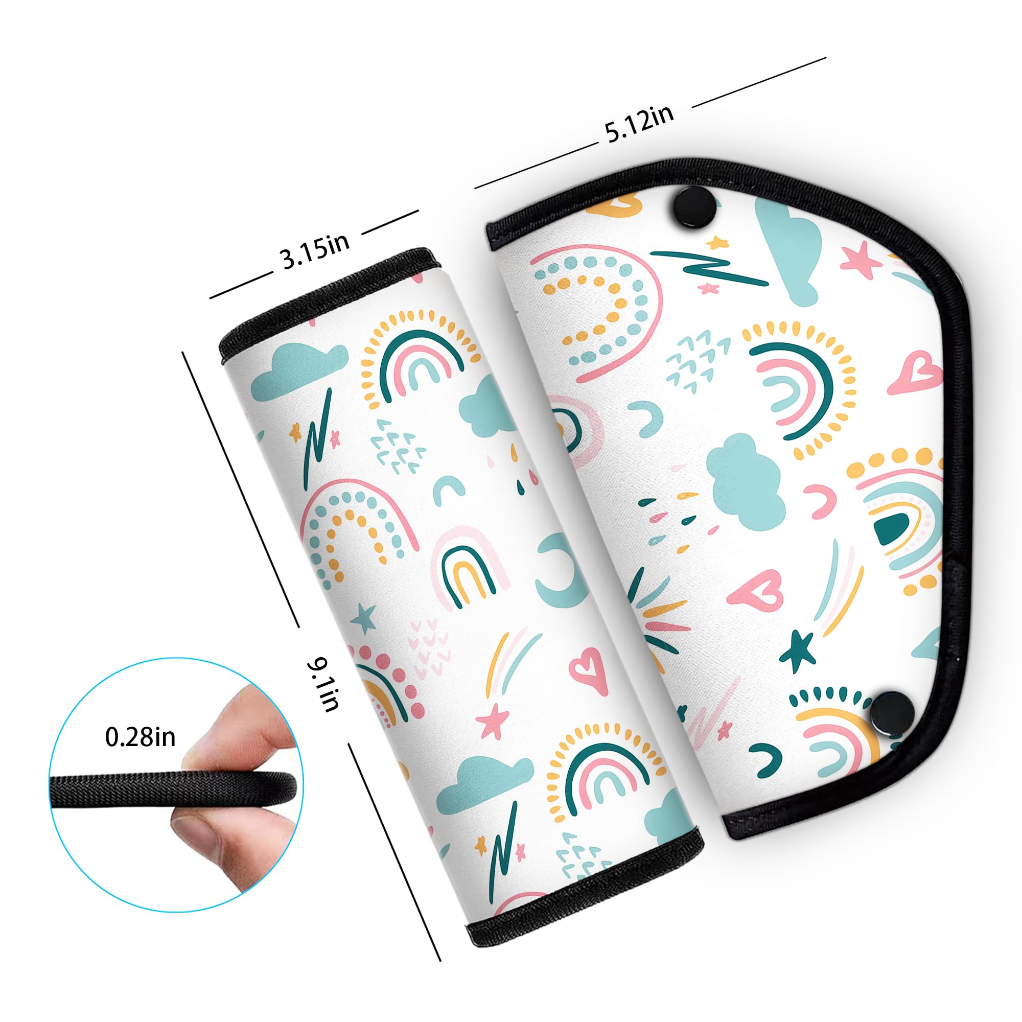 DreamsLink.LC Copertura per cintura di sicurezza e protezione per il collo, morbido e traspirante, cuscino per cintura di sicurezza per bambini, misura universale, accessorio da viaggio