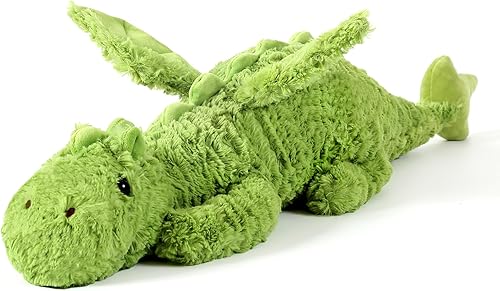VETENSO Juguete de dragón de peluche para niños, lindo dragón de peluche, dinosaurio verde