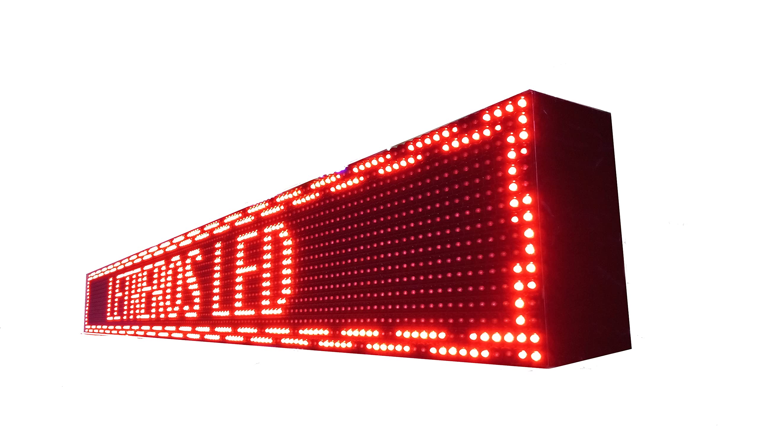 Letrero electronico LED programable para exterior - Pantalla publicitaria LED - Display programable 160 * 16 cm Rojo