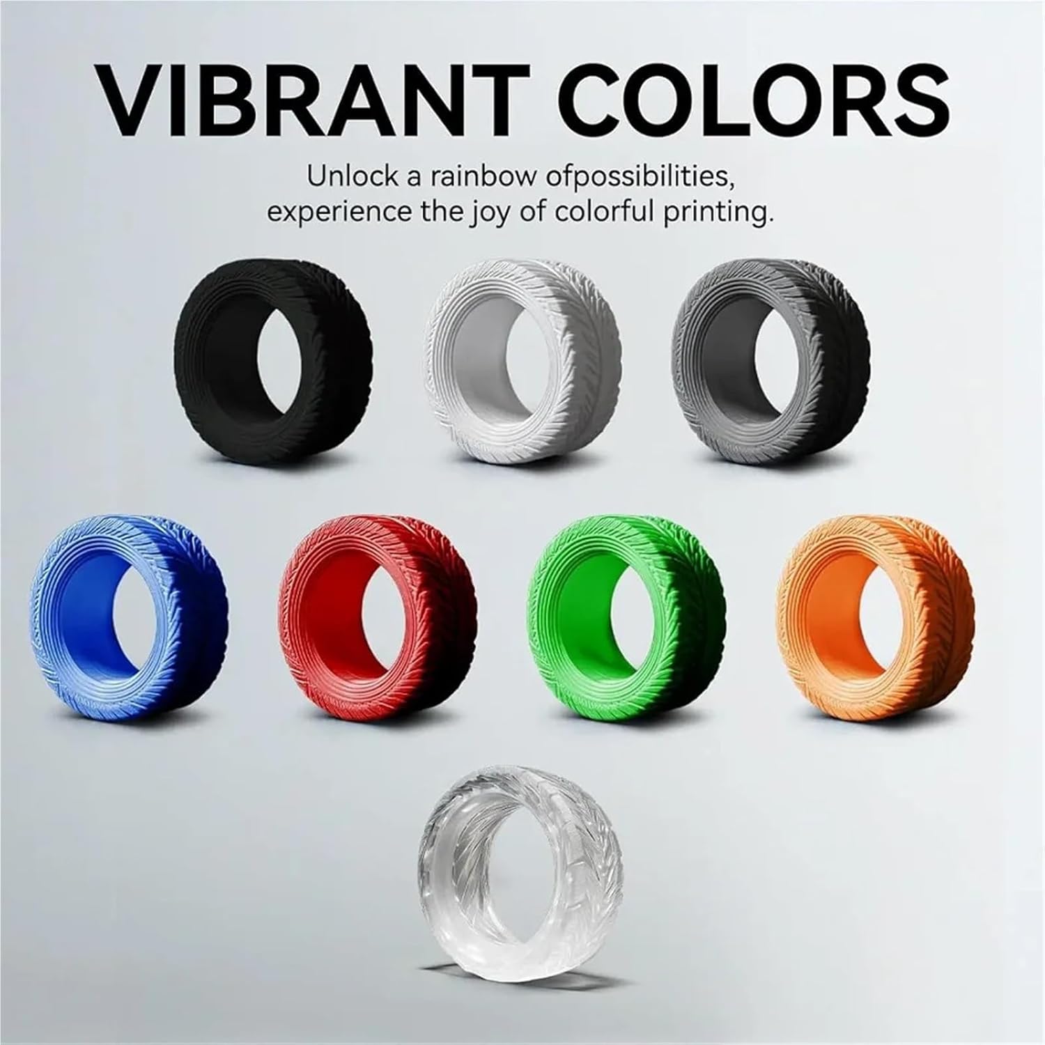 Flexible Filament Basic TPU 1.75mm 1kg 500g 250g FDM 3D Printer Soft TPU High Toughness Filament Black Whte Green High Speed