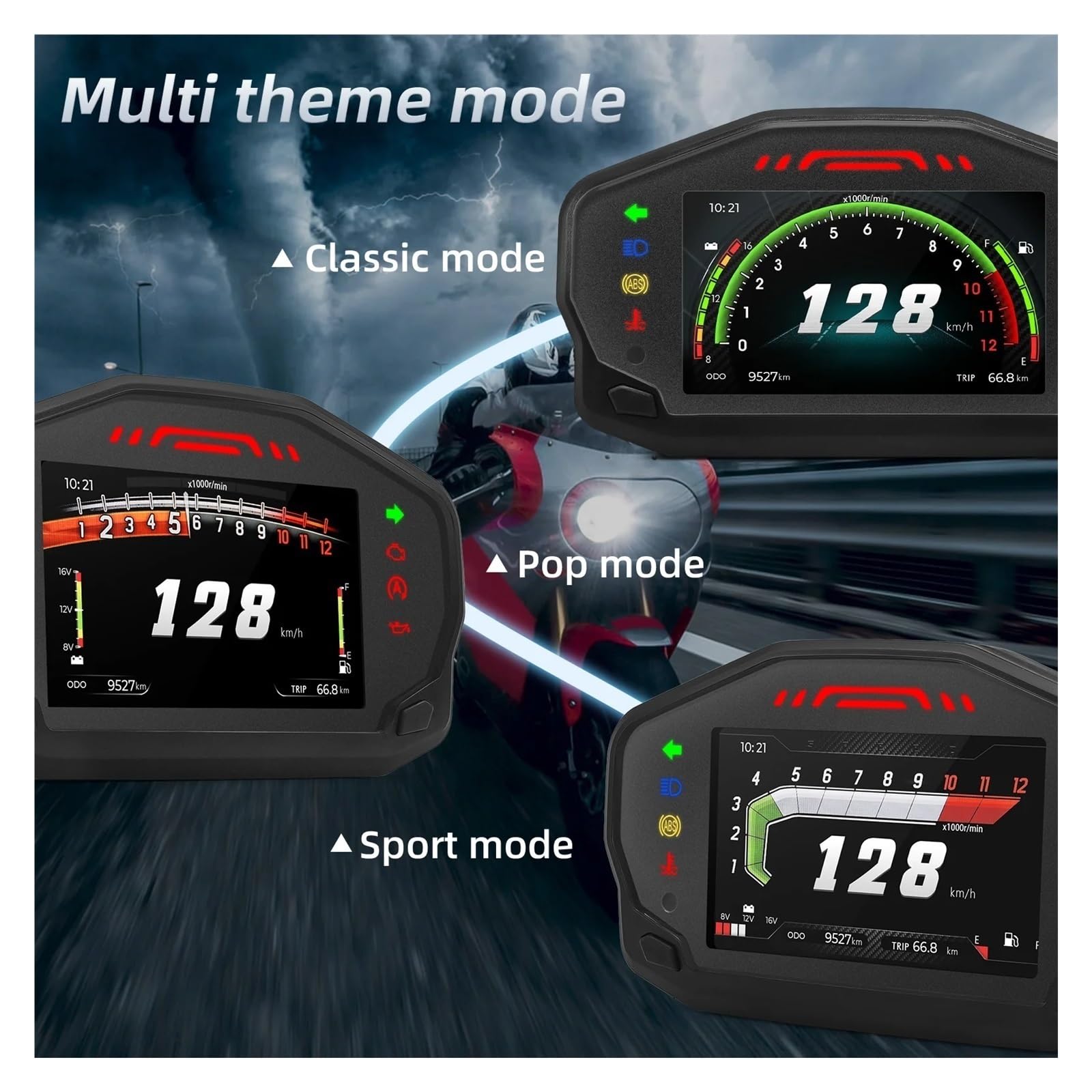 Tablero de moto Tacómetro HD para motocicleta, tacómetro Digital, odómetro para 2 y 4 cilindros, tablero de para Moto para Yamaha