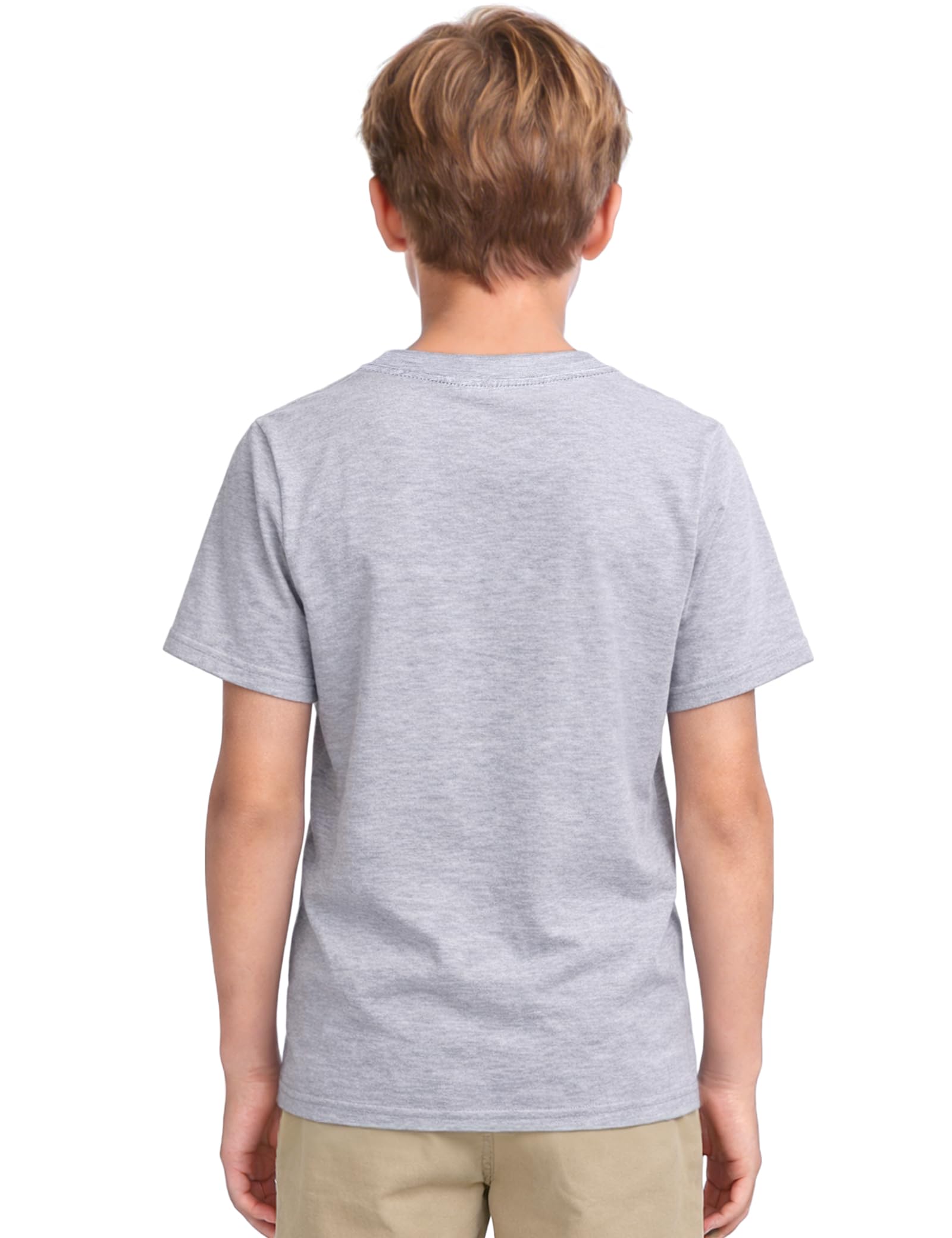 KEREDA Jungen T-Shirt 4er-Pack Kinder Kurzarm Rundhalsausschnitt Sommer Tops Basic Tshirts Einfarbige Casual Tees Sport Oberteile