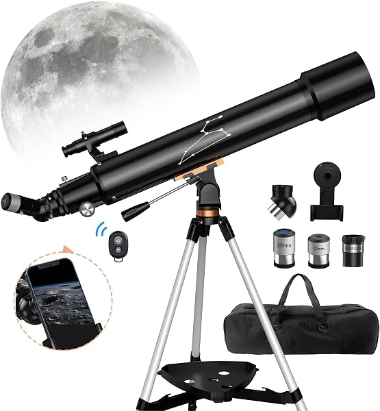 Qniuco 80 mm Refraktor Teleskop für Einsteiger