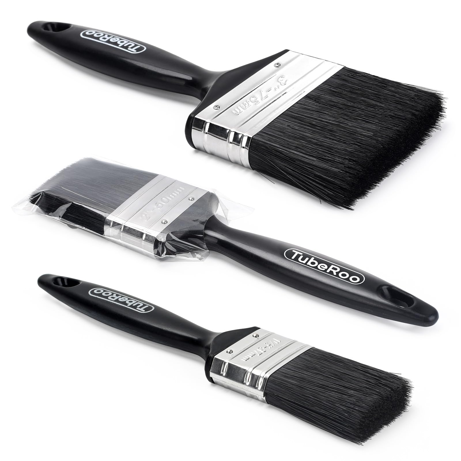 TubeRoo Paint Brush 37 Mm Medium Brush, Paint Brush - Fine Paint Brush For Varnishes, Wood Oil & Wall Paint - Glaze Brush For Wood Stain - Flat Brush