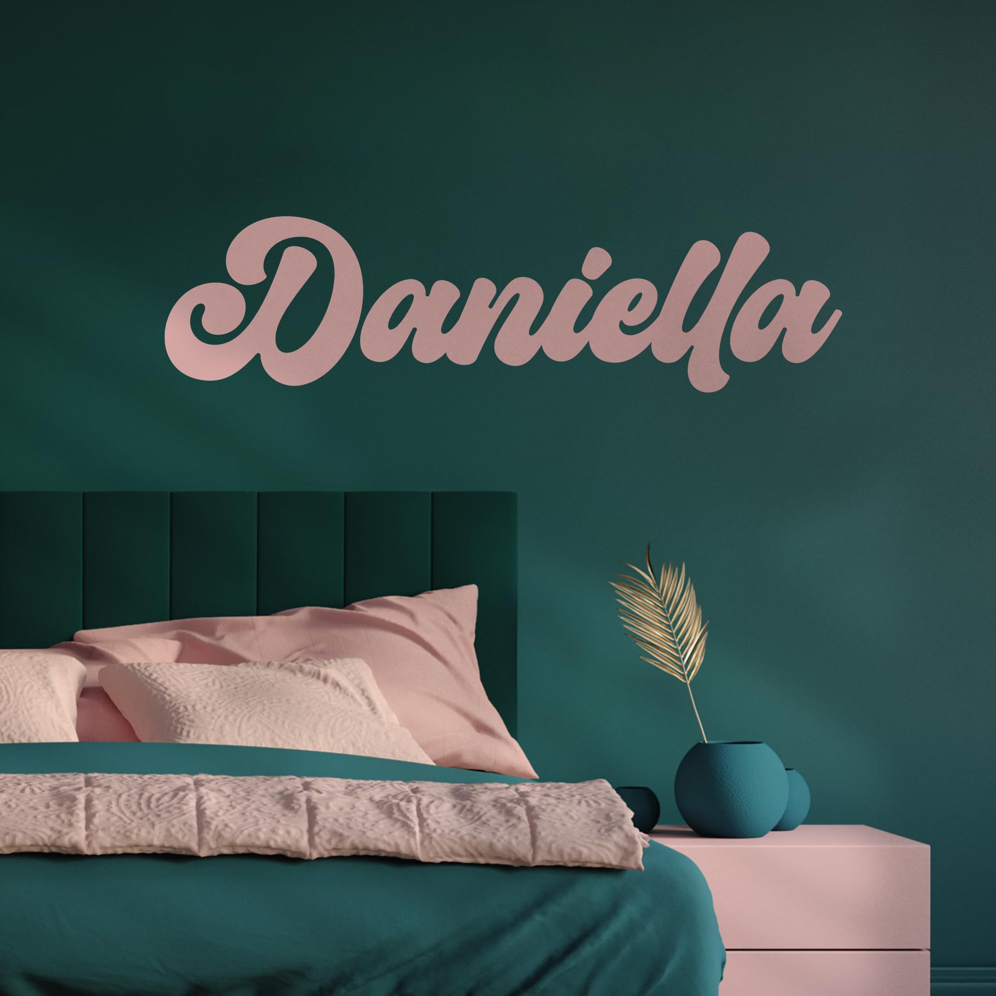 EGD Custom Cursive Letter Wall Decals | Personalized Name Decor with Fancy Font | Baby & Kids Room Decor | Multiple Colors Options (Cursive Fancy 2)