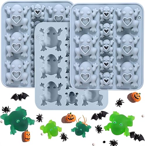 Miniatura 1 de Palksky Molde de silicona de rana de chocolate, molde en forma de rana de caramelo, moldes de silicona de grado alimenticio para hacer chocolate,