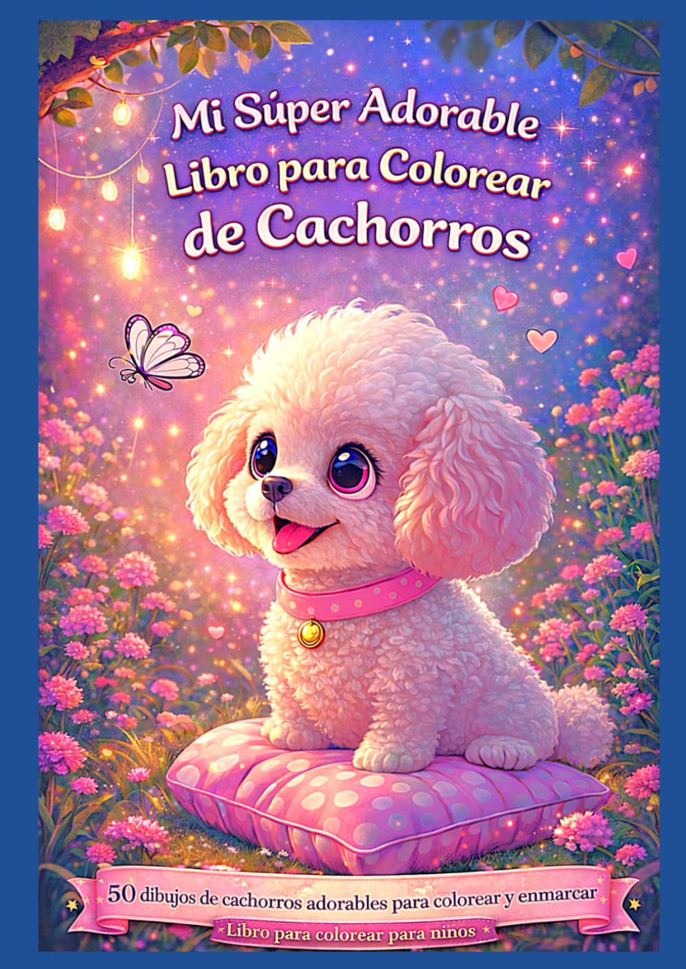 Mi Súper Adorable Libro para Colorear de Cachorros: 50 dibujos de cachorros adorables para colorear y enmarcar – Libro para colorear para niños
