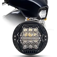 120W 7'' Motorcycles LED Headlight with DRL Hi/Lo Beam Headlamp for Harley Davidson Touring Street Glide 2014-2023 [Plug And Play] (White)