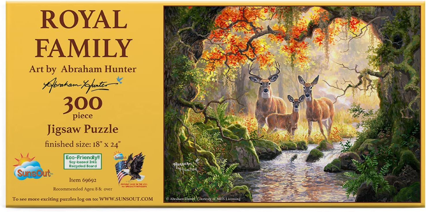 SUNSOUT INC - Royal Family - 300 pc Jigsaw Puzzle by Artist: Abraham Hunter - Finished Size 18" x 24" - MPN# 69692