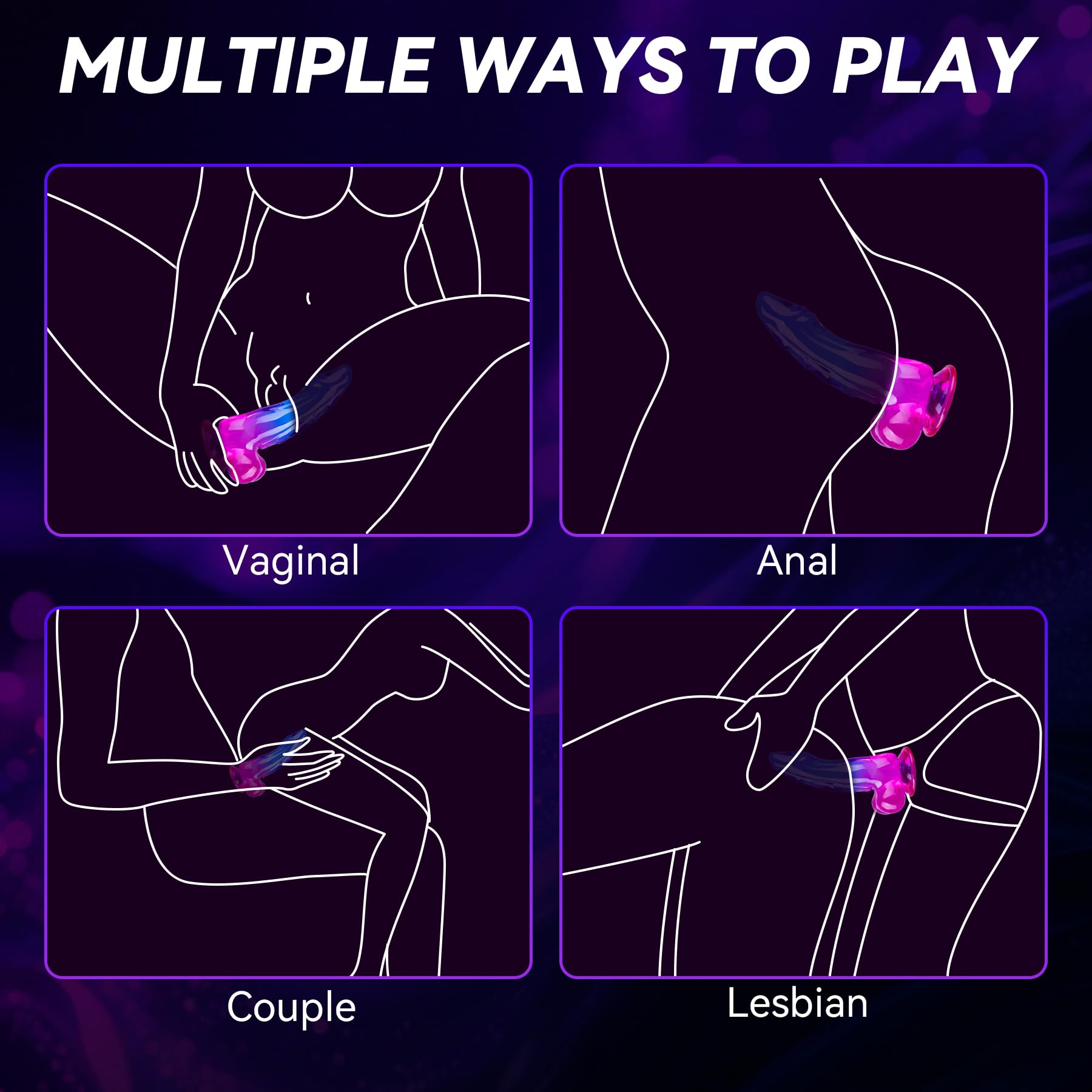 Realistic Dildo Sex Toys – 7.8 Inch Monster Dildo with Strong Suction Cup, Fantasy Dildo for Anal Stimulation, Adult Sex Toy for Women and Couples