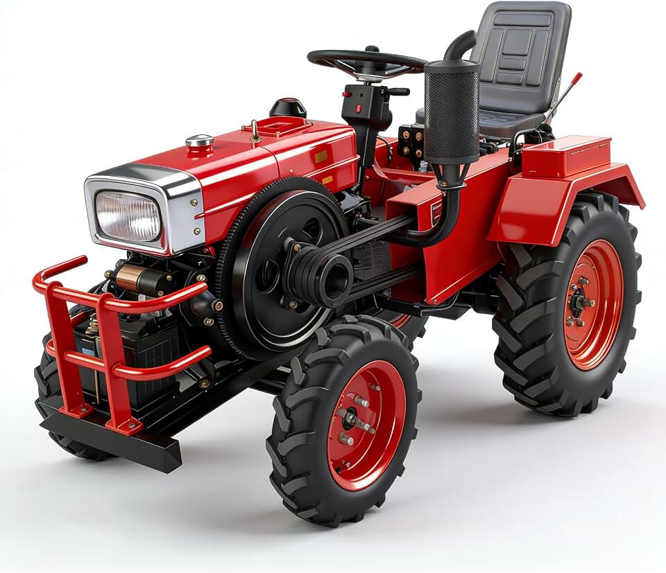 18HP Mini Tractor with Mulching Mower Attachment