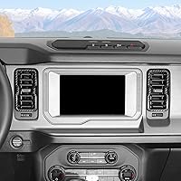 Vista 7 de RAZPOY Bronco - Cubierta de anillo de ventilación de salida de aire acondicionado, 4 piezas de cubierta de anillo de ventilación de CA para consola