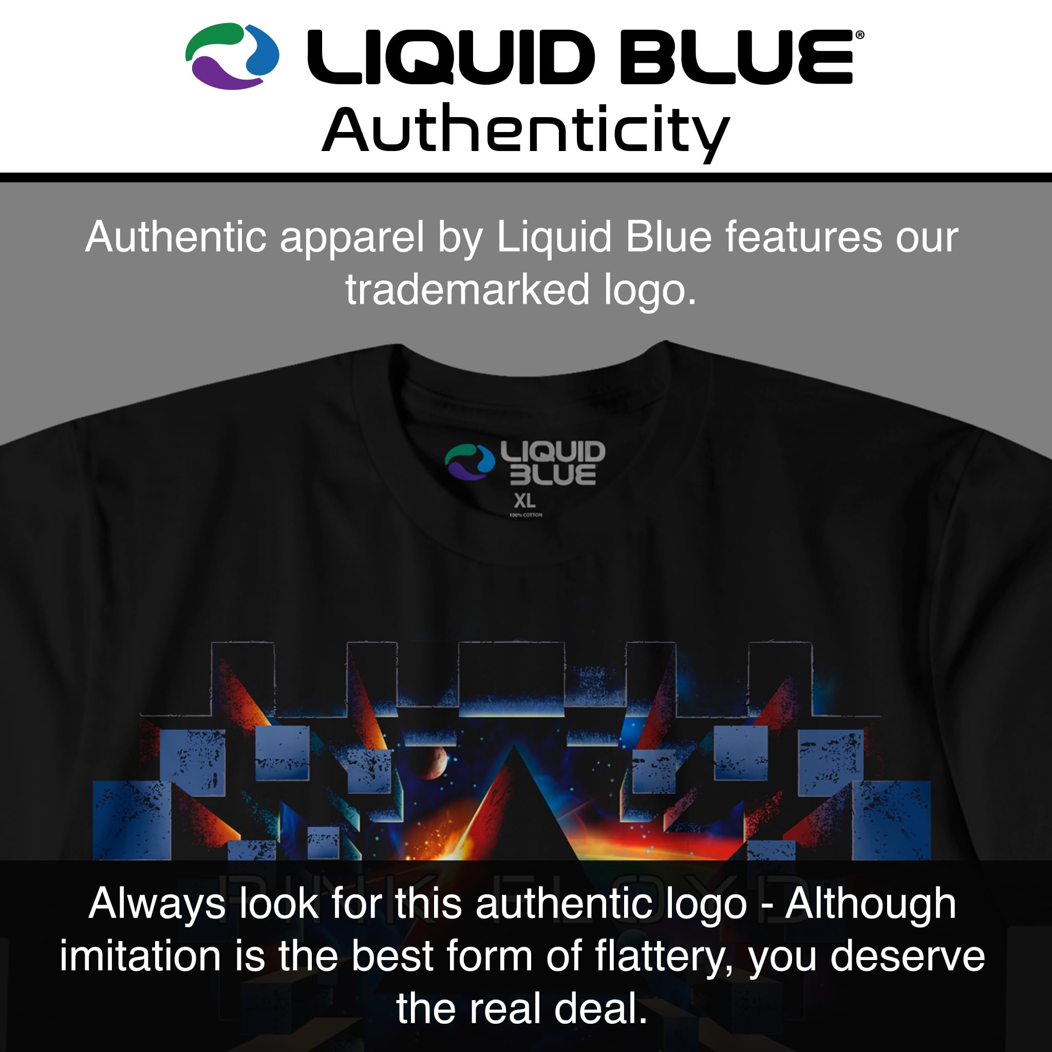 Liquid Blue Pink Floyd Space Window Short Sleeve T-Shirt Camiseta Hombre (Pack de 1)