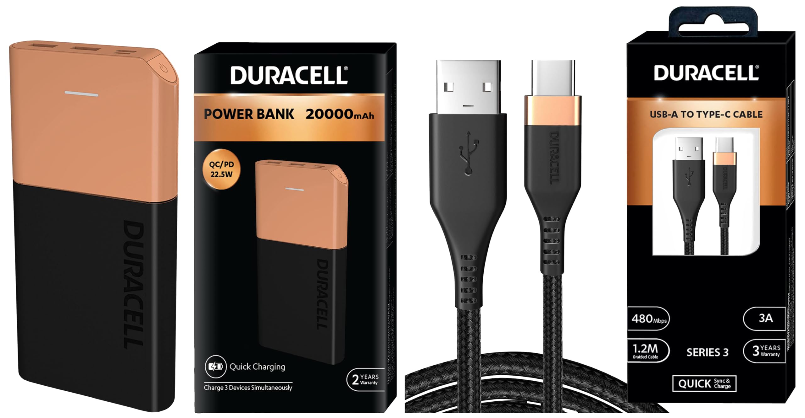 Duracell Powerbank 20000mh with Series 3 - A to C Cable-image-6