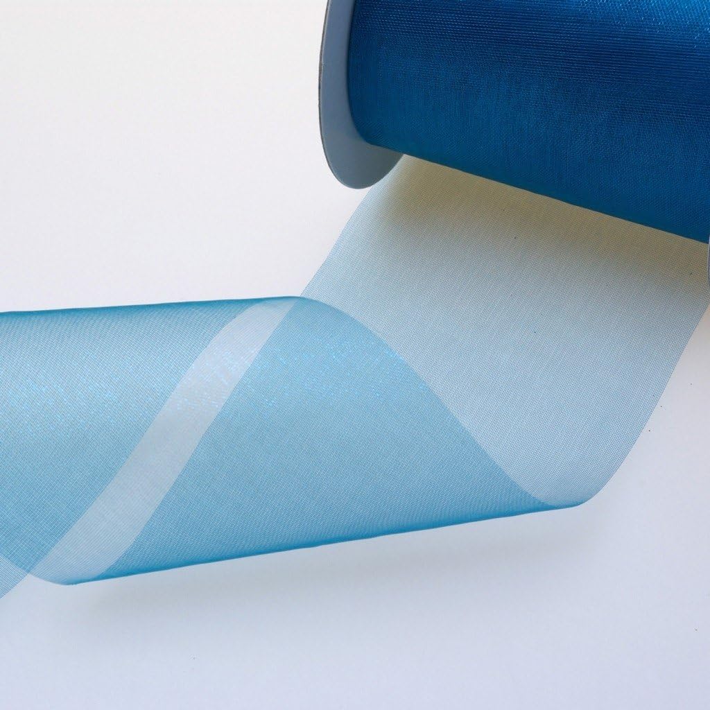 Crystal Organza Roll 25 Metres – 40070 75 R 70/Turquoise 70 mm Wide