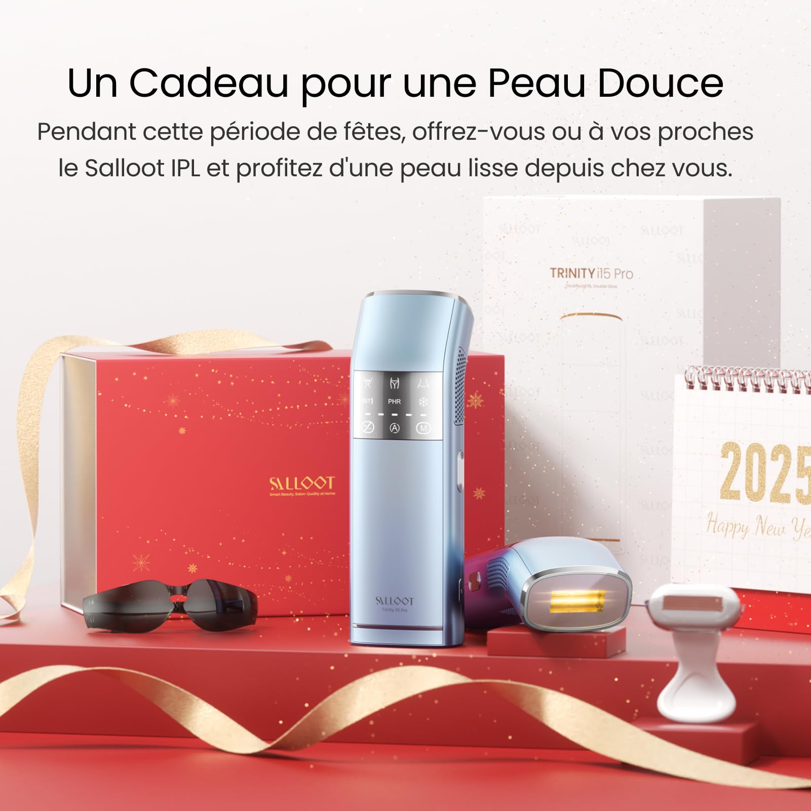 Épilateur Lumière Pulsée à Triple-Pulsion Burst,2°C Saphir &16.6 cm² Surface de contact, Lumières Doubles, Épilation Efficace et Durable, Mode PHR & Smart App pour Poils Résistants (Bleu)