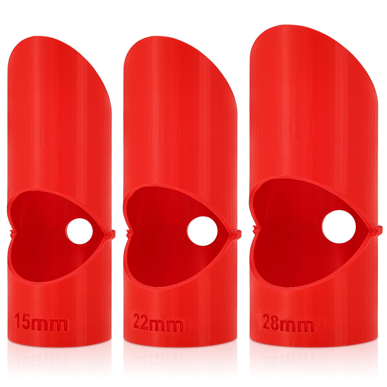 Lulobtg Red 3 Pcs Pipe Lagging Insulation Foam Cutting Tool For 15Mm 22Mm 28Mm Precision Foam Pipe Lagging Tool For Plumbers