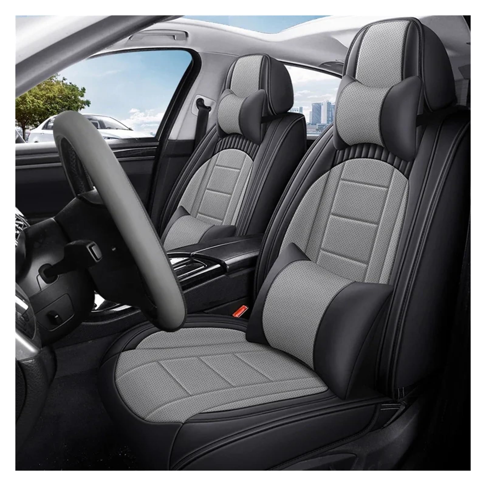 Housse de siège auto Audi A6 A7 A8 en finition couverture complète pour intérieur chic - 3