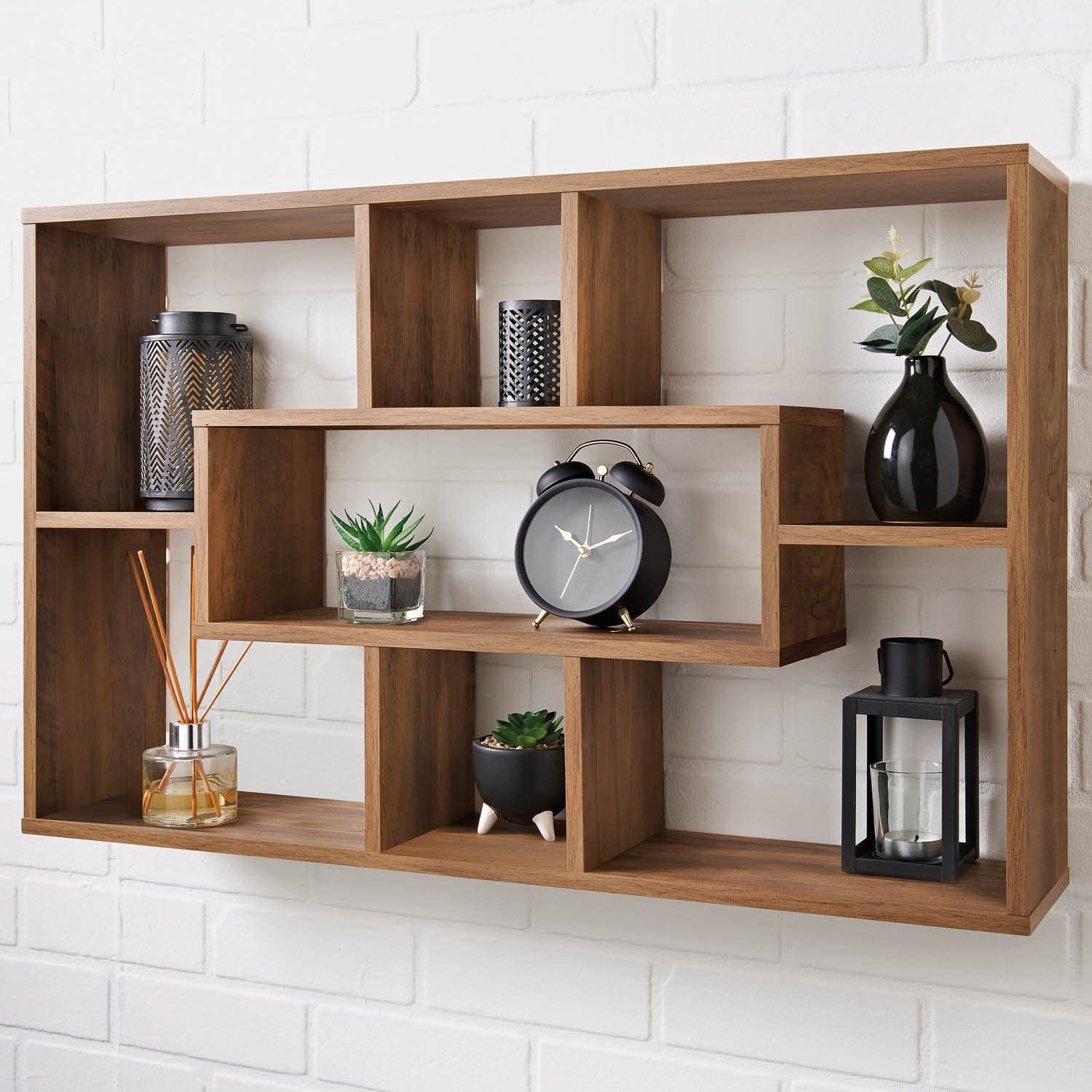 Multi Section Shelf - Home Rack Holder Organiser - Kitchen Home Decorative Shelves Living Bedroom Room Garden Eye-Catching For Walls - Stylish Storage Solution - The Freedom Easy Self Assembled