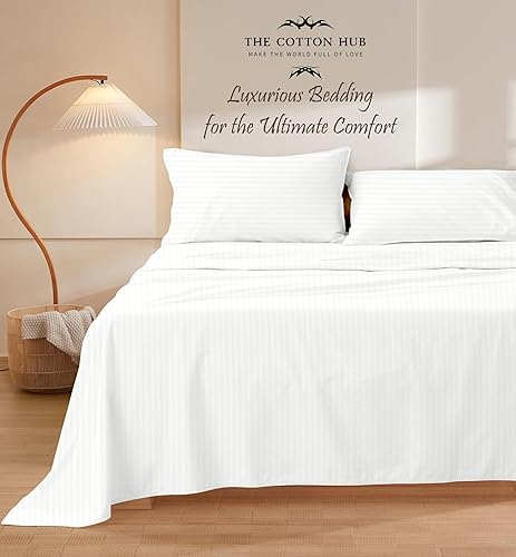 Miniatura 5 de Juego de sábanas de 6 piezas tamaño Queen de 1000 hilos de algodón peinado certificado Oeko-TEX, se adapta a bolsillos de hasta 7-9 pulgadas de