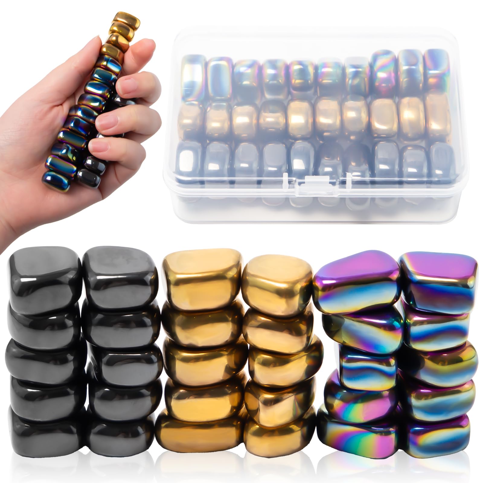 60 Pezzi Magneti Ematite, Pietre Irregolari Magneti Frigorifero Magneti per la Casa Cucina Magnetico Set di scacchi