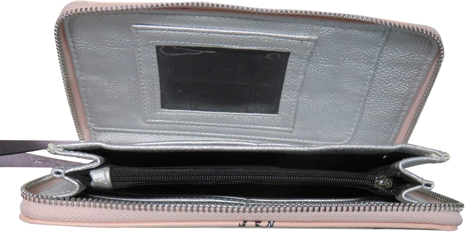 Betsey Johnson Women's Wristlet Wallet, Pink/Hearts