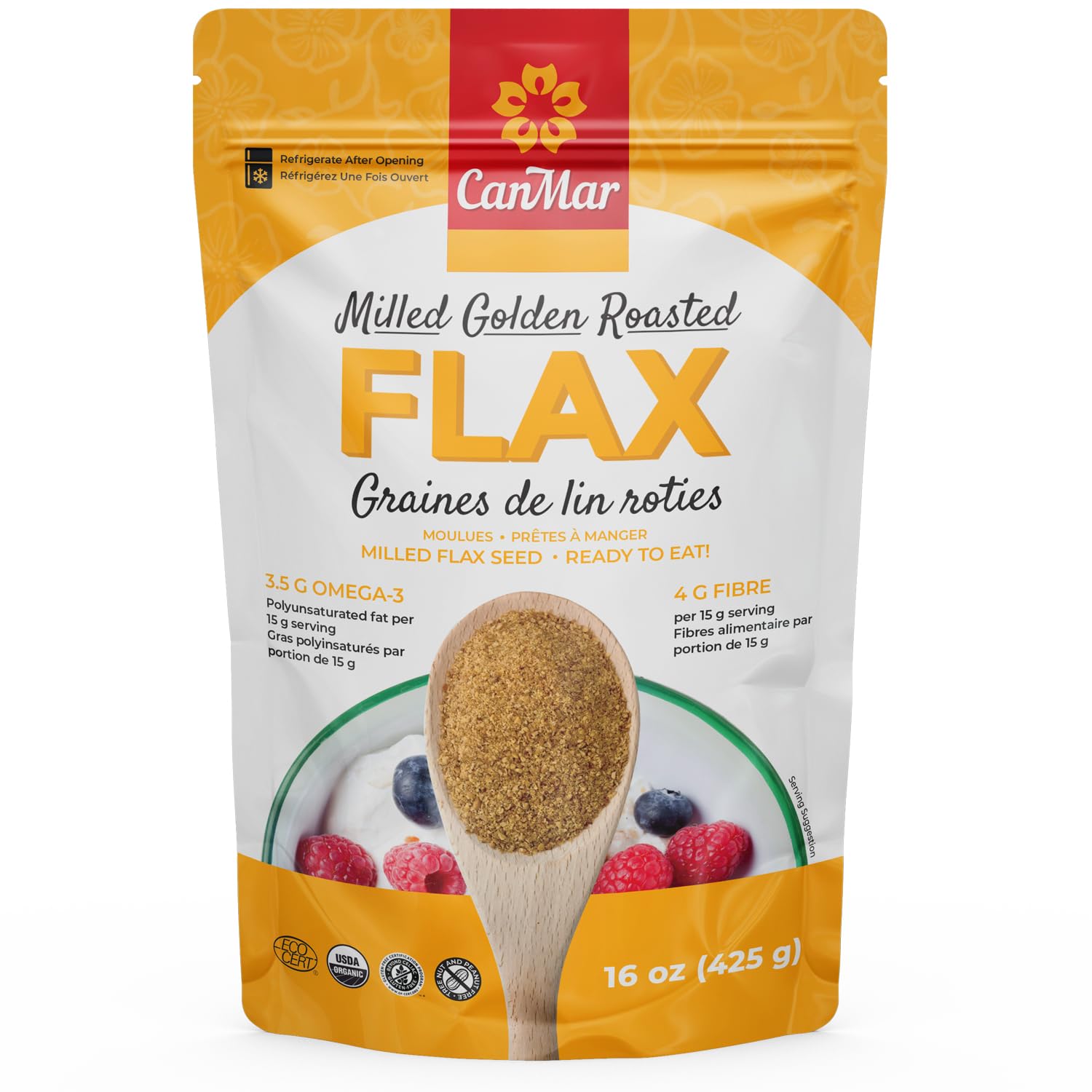flaxseed０７２５ Amazon.com: CanMar Milled Golden Roasted Flaxseed 425 g / toasted