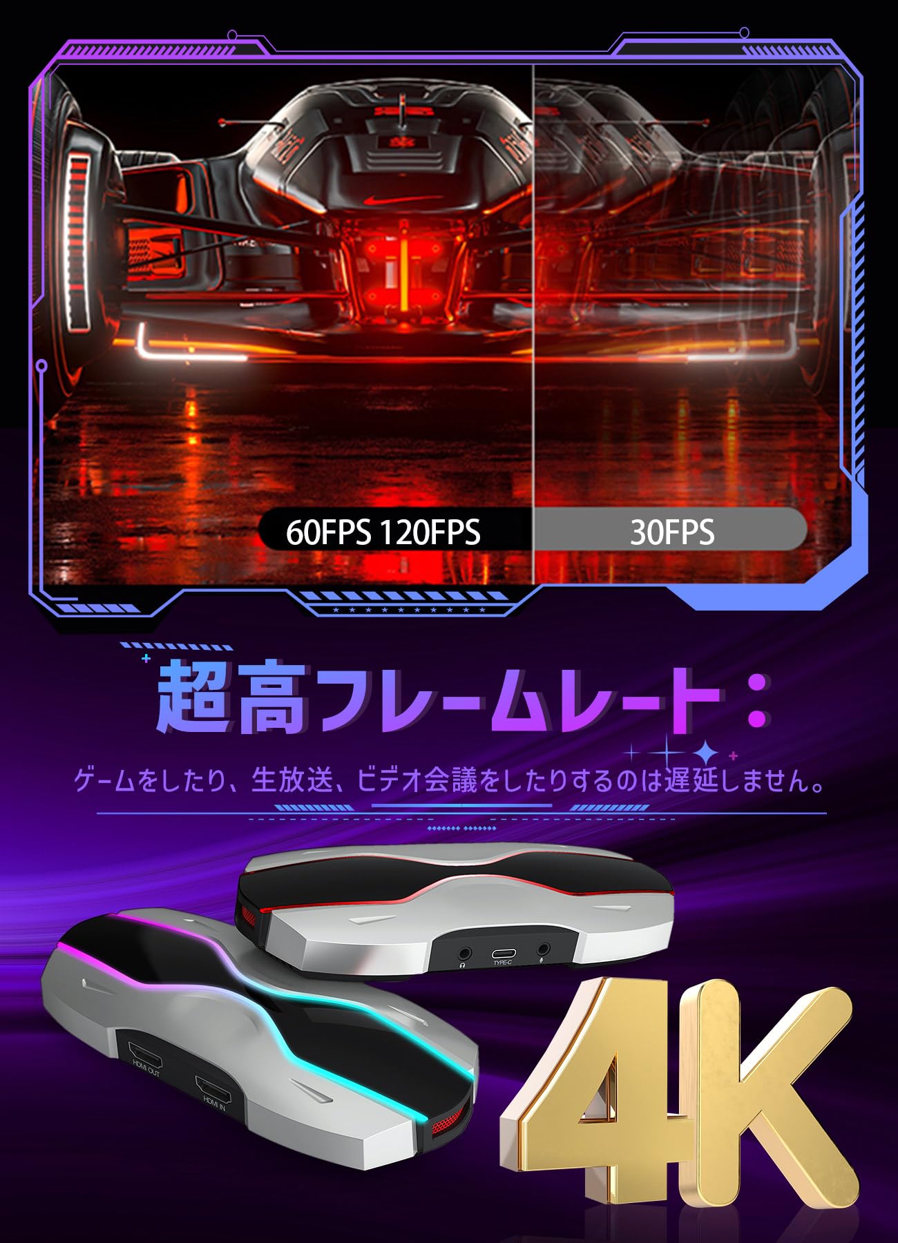 Amazon.co.jp: BotthHealth 4k 120FPS HDMI キャプチャーボード 