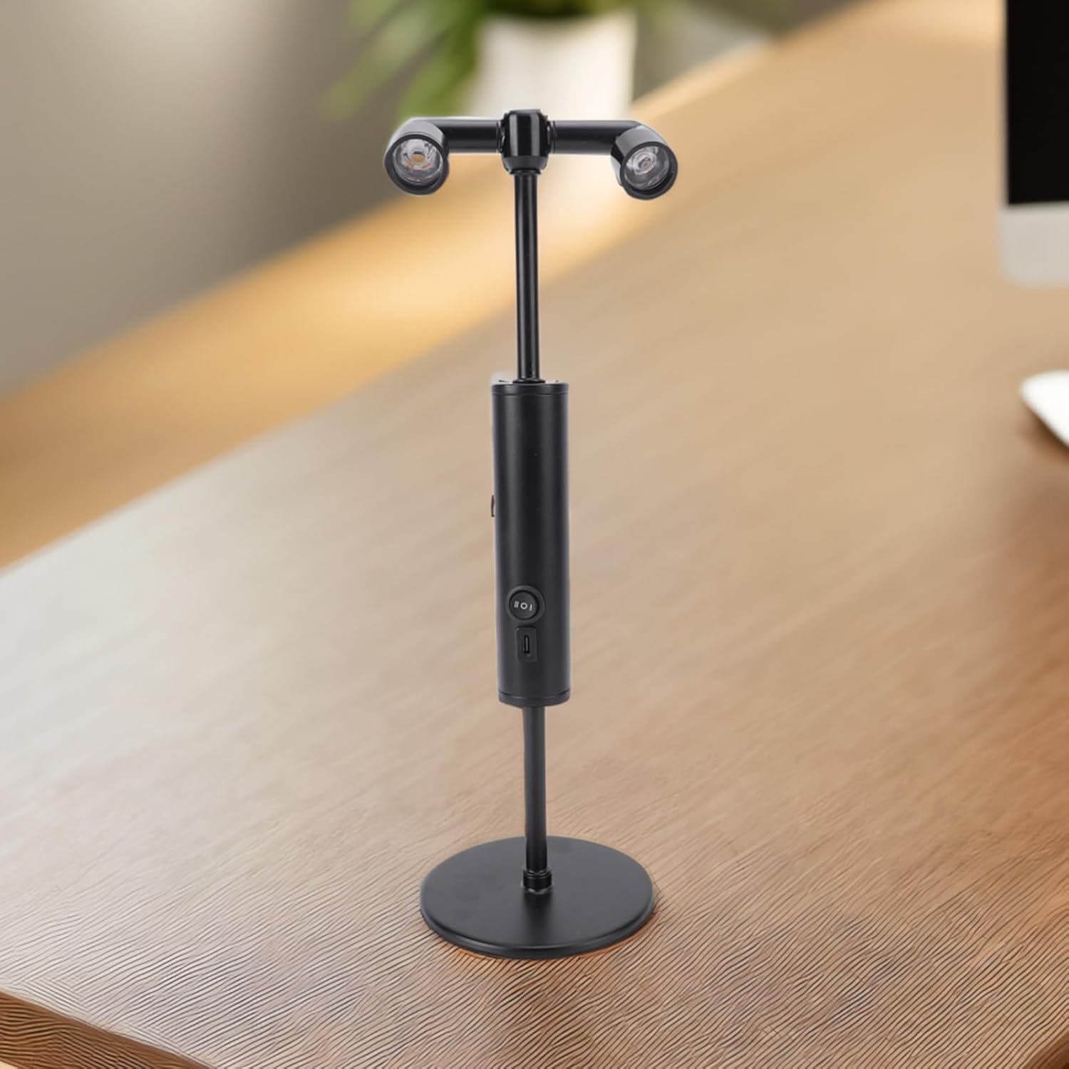 Rechargeable Cordless Spotlight, LED Cordless Table Lamp for Bedroom Bar Jewelry Showcase Model Display, Yellow Lighting Table Desk Lamp