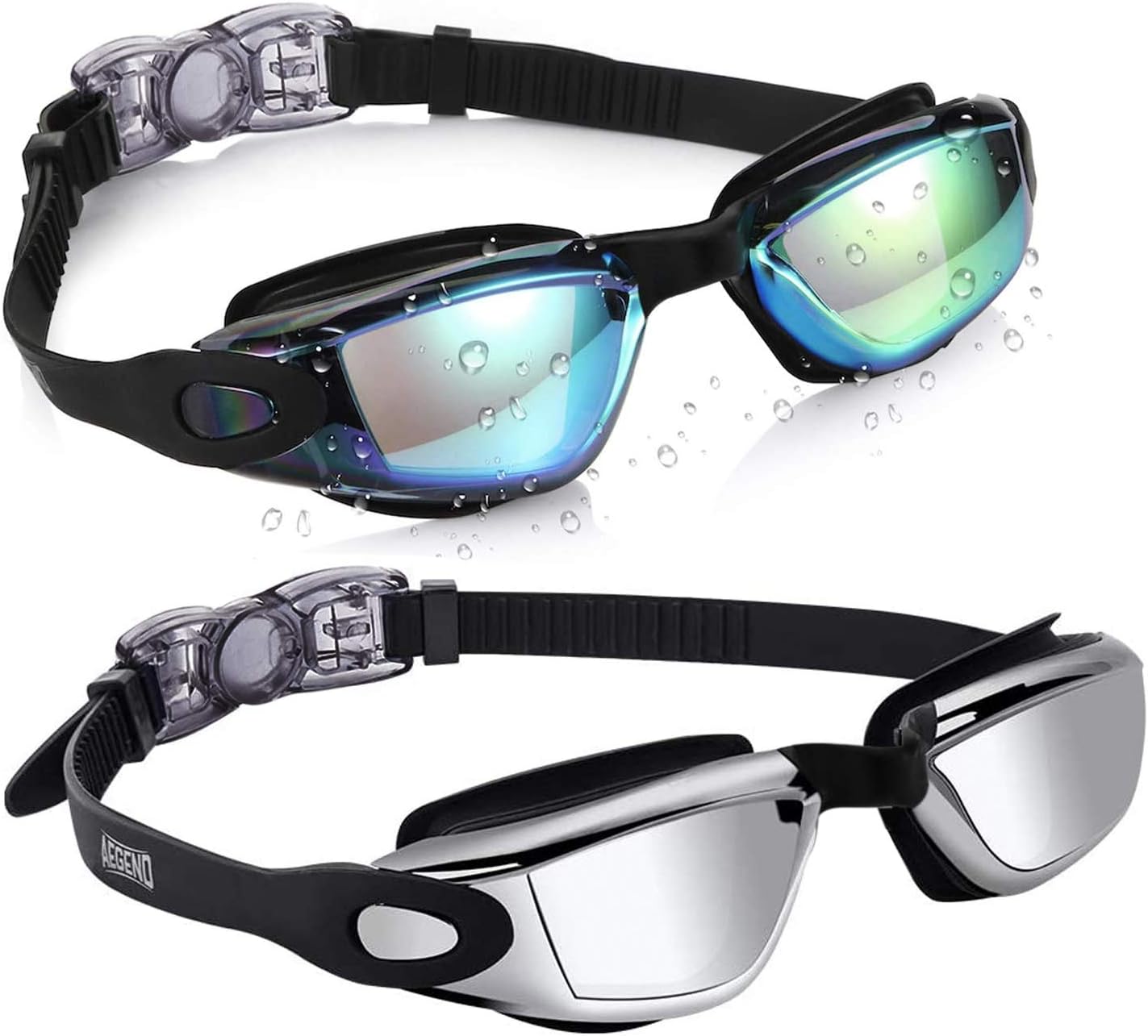 Aegend Swim Goggles for Kids Youth 3-14 Anti-Fog Anti-UV Comfort Fit Goggles for Swimming