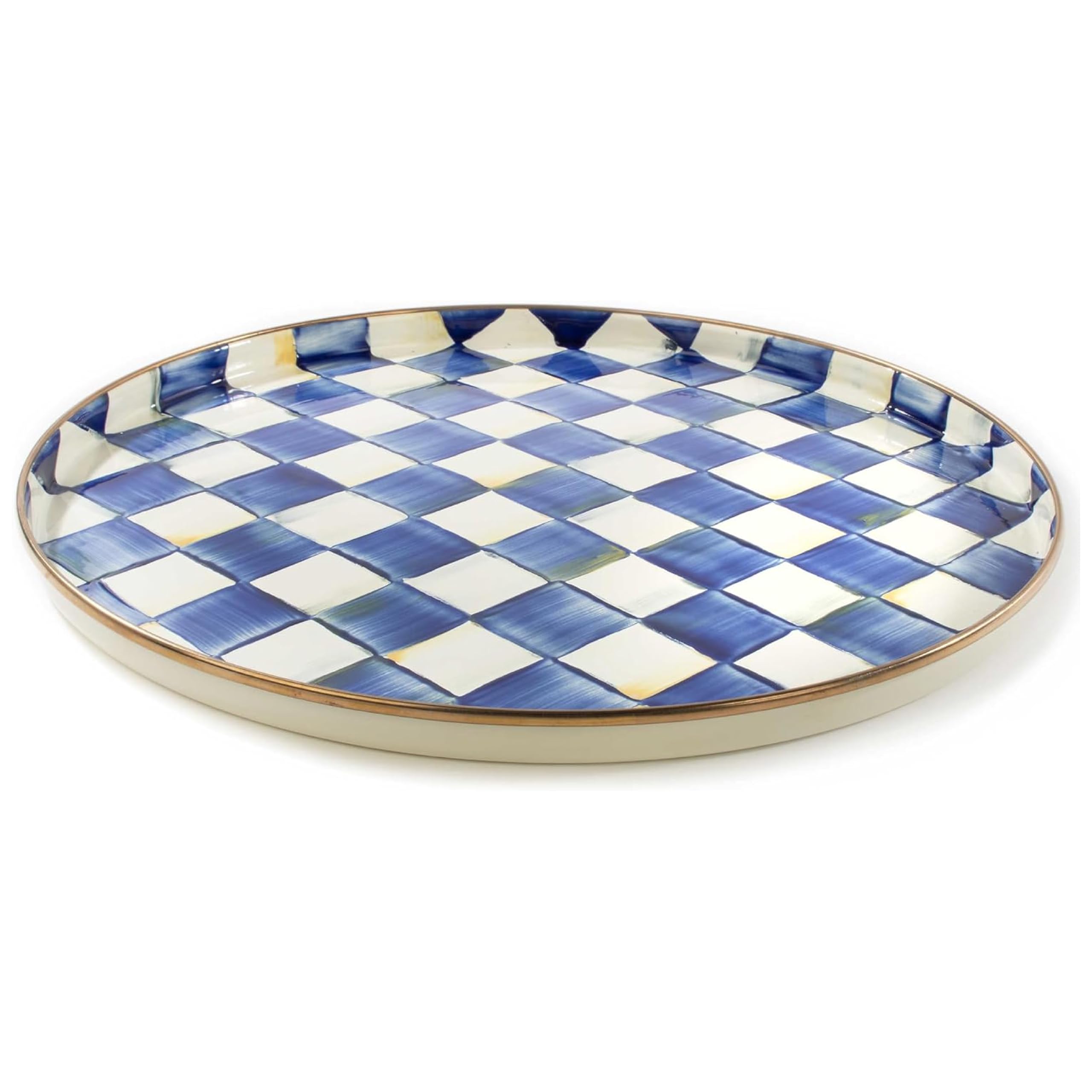 Amazon.com: MACKENZIE-CHILDS Enamel Round Tray, Unique