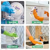 Vista 6 de Lucomb Paños de cocina suecos para cocina, paquete de 8 trapos reutilizables de cocina de secado rápido, toallas de limpieza surtidas