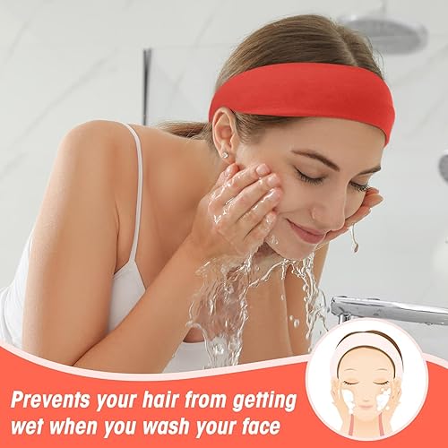 Miniatura 5 de Hotop 20 diademas deportivas para niñas y mujeres, diademas de yoga, diademas elásticas a granel, antideslizantes, elásticas de tela suave, bandas