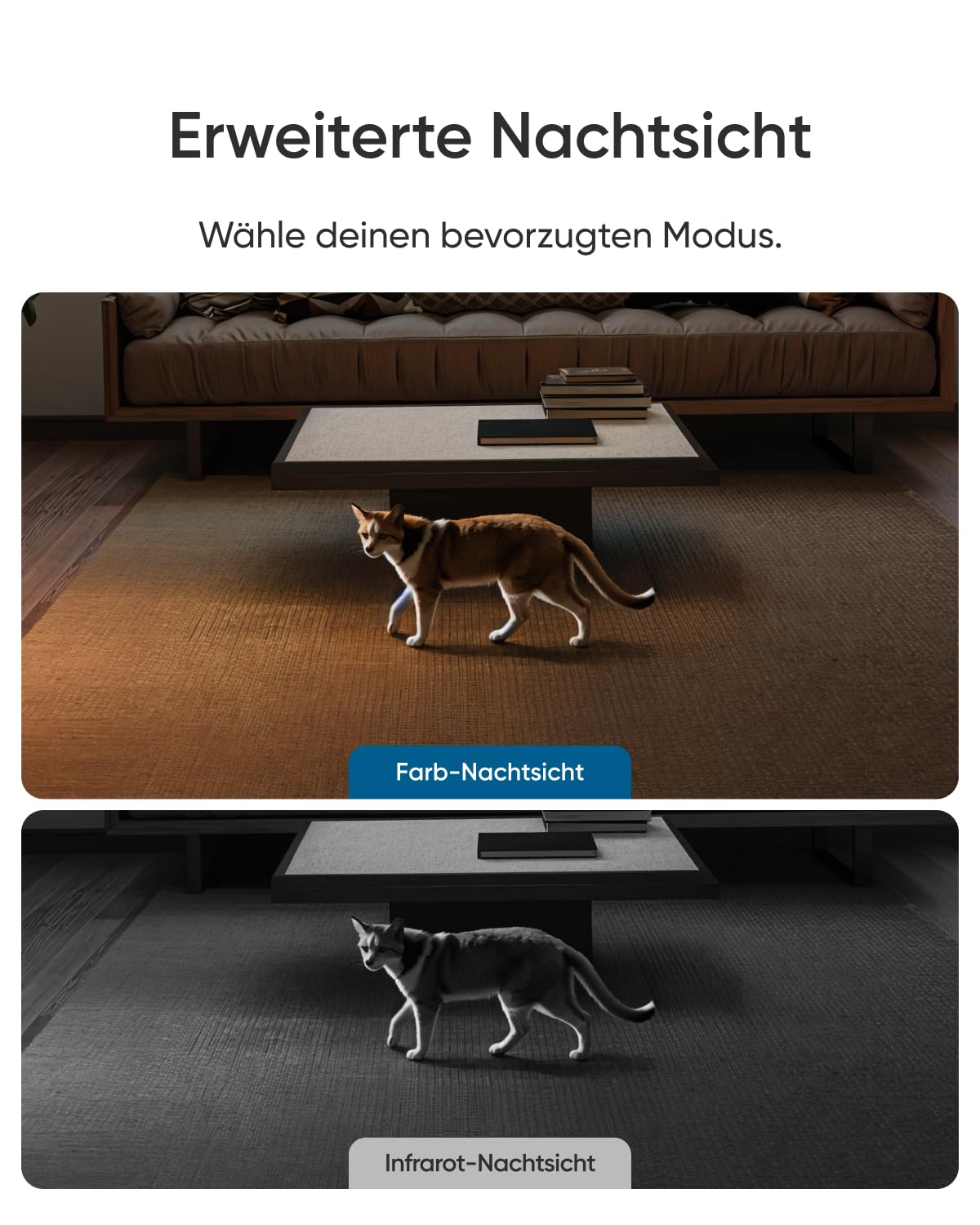 eufy Innenkamera E30, neueste Generation, 4K 8MP UHD Sicherheitskamera, 360° Abdeckung, 6× optischer Zoom, Farbnachtsicht, KI-Erkennung Mensch/Tier/Weinen, Auto-Tracking Mensch/Tier, HomeKit, Weiß