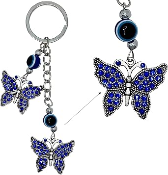 LUCKBOOSTIUM Evil Eye Animal Keychain & Protection, Evil Eye Car Hanging Ornament, Rear View Mirror Accessories, Home Decor
