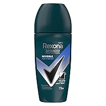 Rexona Men Advanced Protection Deodorante antitraspirante Roll-On Uomo Invisible Ice 72 ore con tecnologia Body Heat Activated, 50 ml