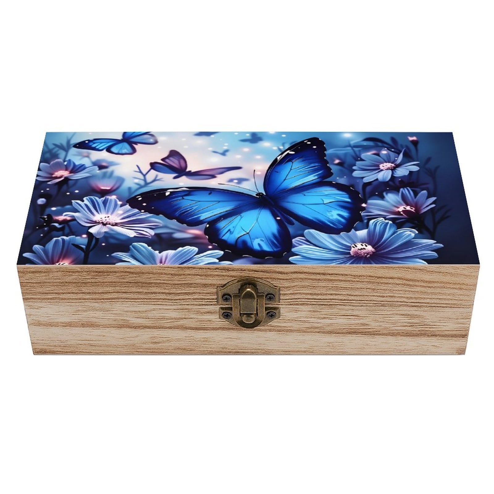asbwuo The Beautiful Butterfly Vintage Wooden Keepsake Box
