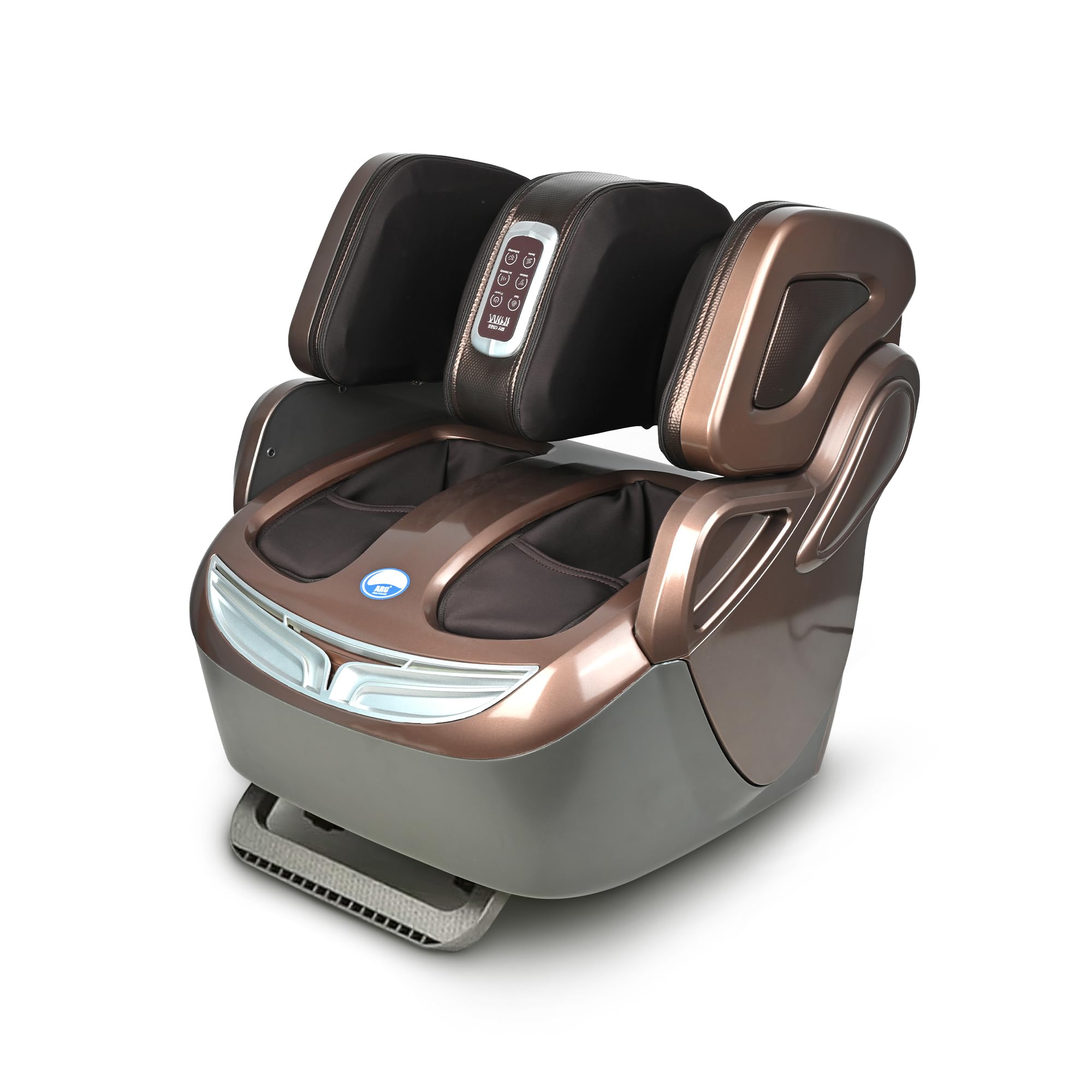 ARG HEALTH CARE 360 Leg & Thigh Massager 28 Air Bags 3 Level Air Pressure, Heating & Roller Therapy, Improve Blood Circulation Kneading or Shiatsu Massage For Thigh, Feet & Leg Massager For Pain Relief & Relaxation (Brown)