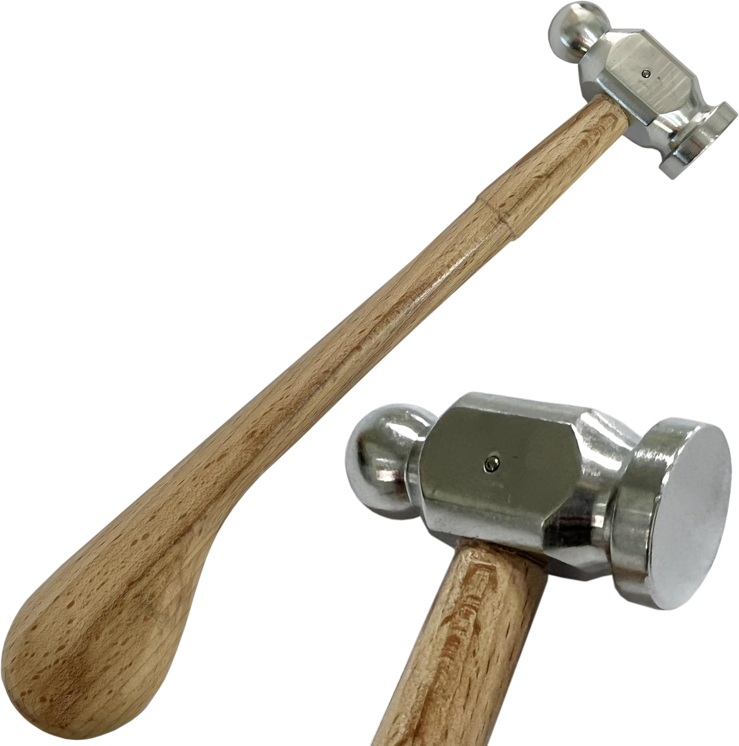 Jewellers Tools 1" chasing hammer Repouse ball pein planishing metal 24mm face