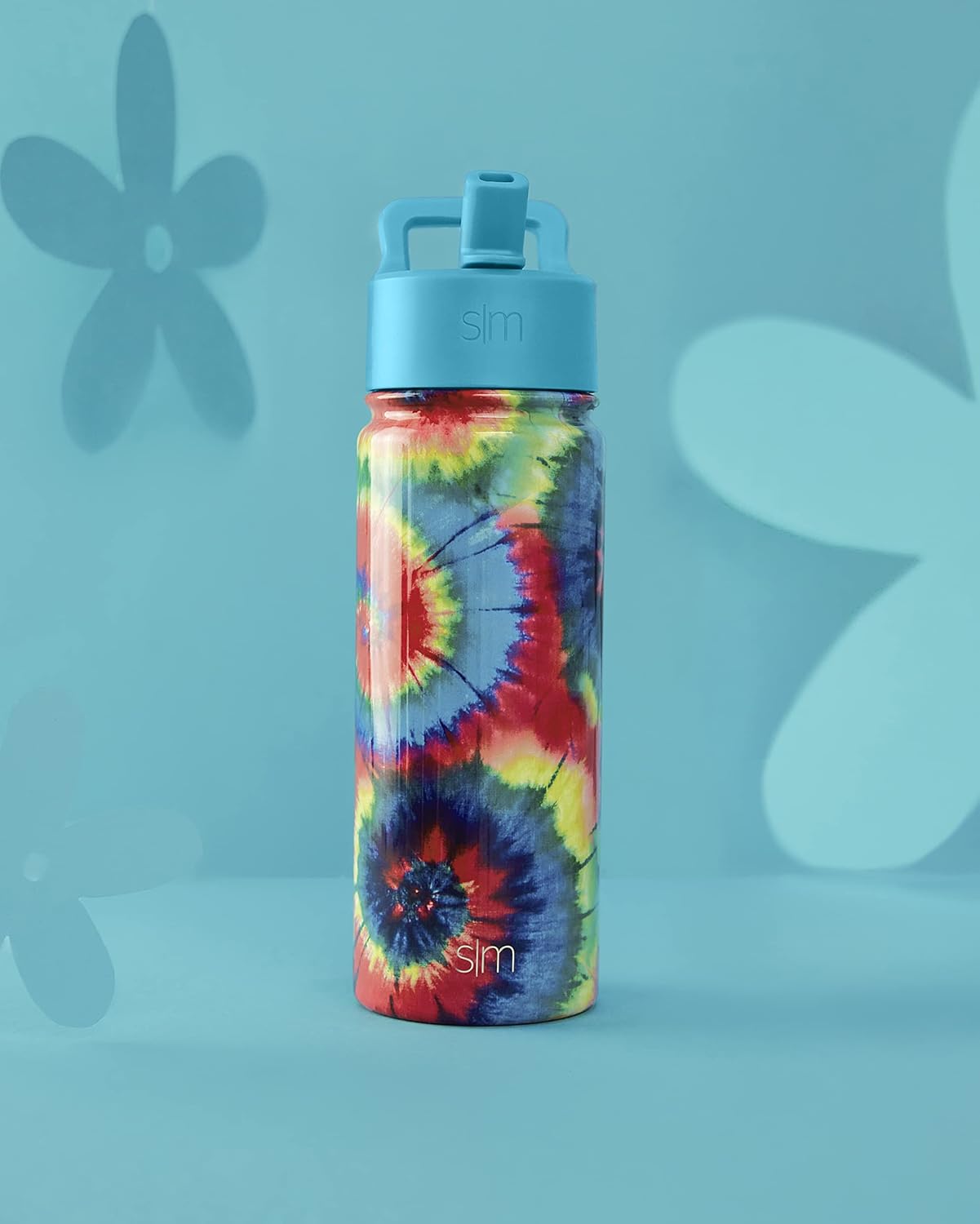 Simple Modern Kids Summit Water Bottle with Straw Lid | 18oz Stainless Steel Tumbler for Toddlers, School | Tie-Dye - Image 2